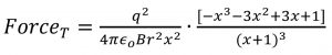 Force equation between the proton and electron in the Polata atomic model